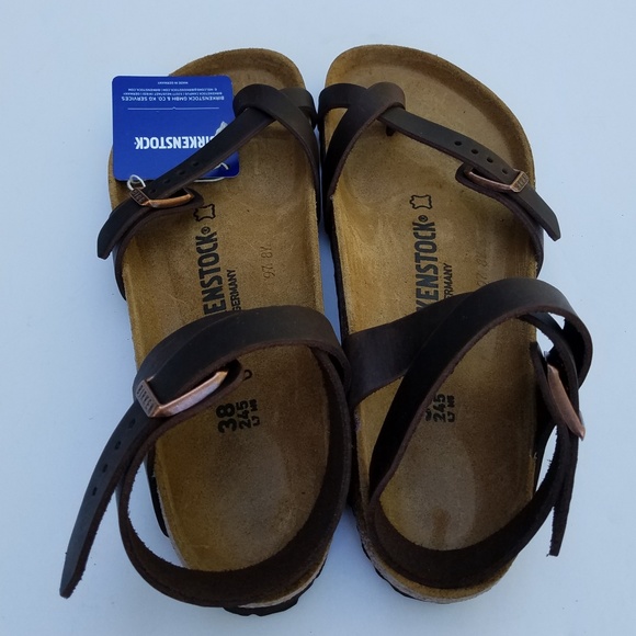 New Birkenstock Yara Habana Leather Sandals - Picture 3 of 7